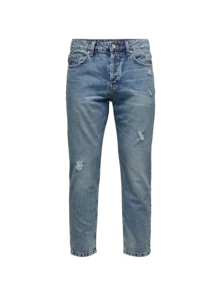Decupat blugi Only & Sons albastru