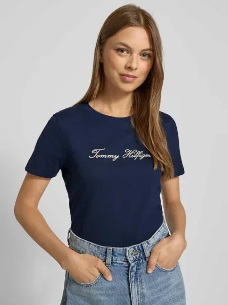 Tommy Hilfiger T-Shirt Script Granatowy