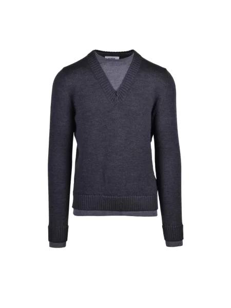 Sweter Alpha Studio wełniany szary