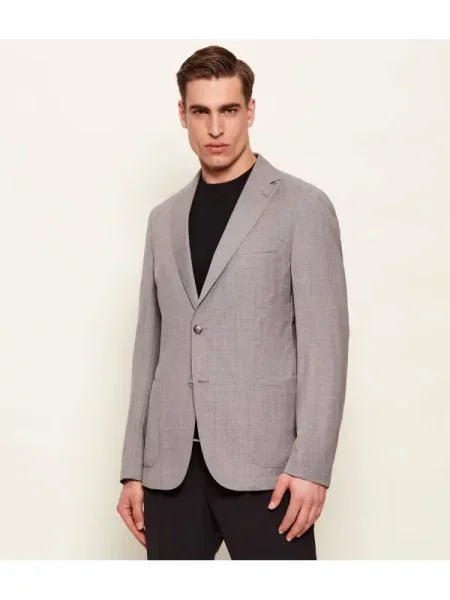 BOSS BLACK De lână sacou negru