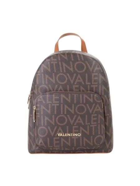 Lniana mała mały torebka Valentino By Mario Valentino brązowa