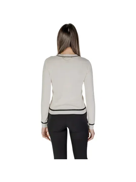 Morgan Pulover Écru negru