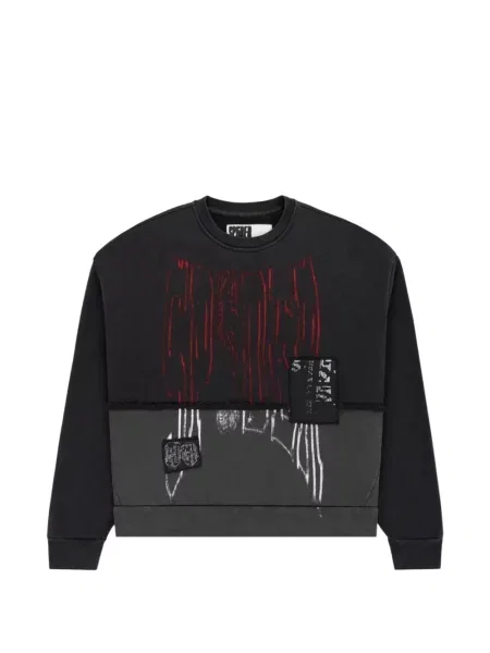 Mikina Sp5der s kulatým výstřihem černá