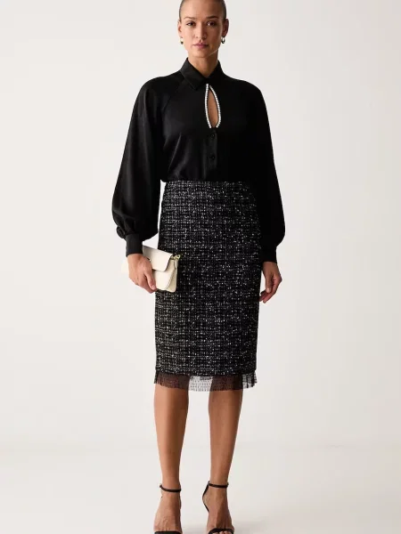 Twinset fustă creion negru