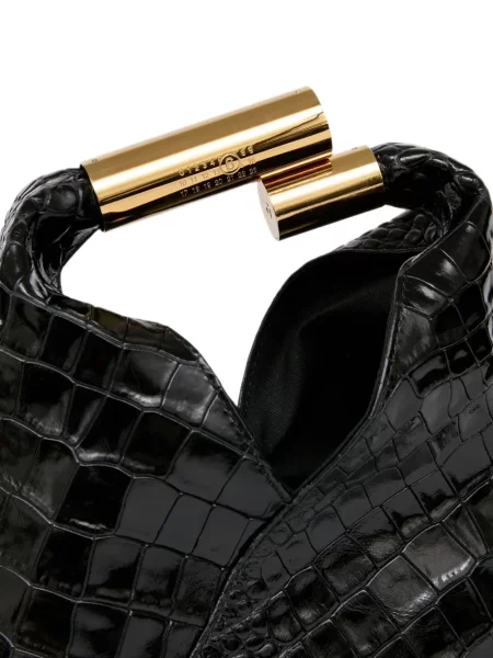 Geantă shopper Mm6 Maison Margiela din piele negru