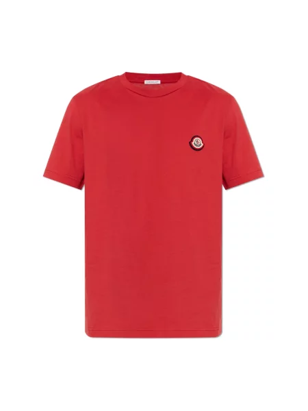 Koszulka Moncler z logo czerwona