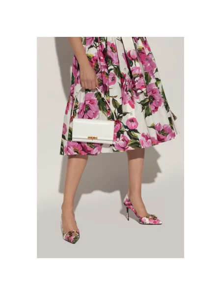 Lniany portfel Dolce And Gabbana biały