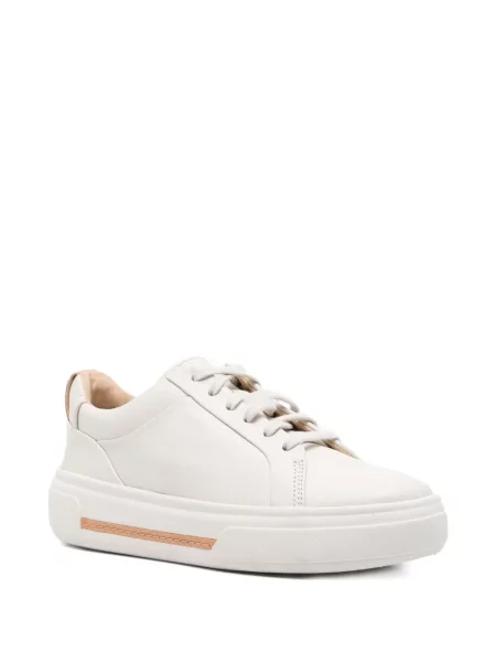 Sneakerși Clarks din piele alb