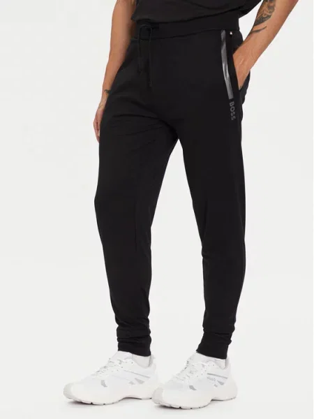 BOSS Spodnji del trenirke Authentic črna