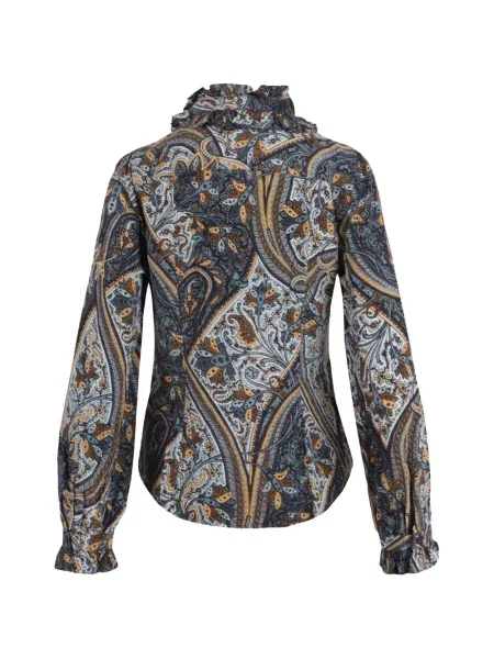 Bluză Ulla Johnson cu imagine cu model paisley albastru