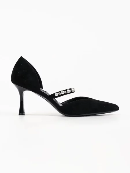 Karl Lagerfeld pantofi cu stiletto din piele Sienna negru