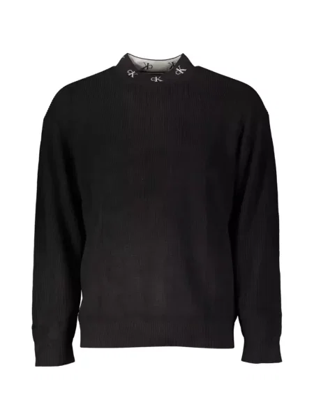 Pulover Calvin Klein cu autograf negru