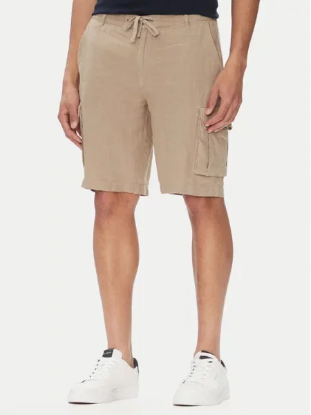 Aeronautica Militare Šortky z materiálu béžová