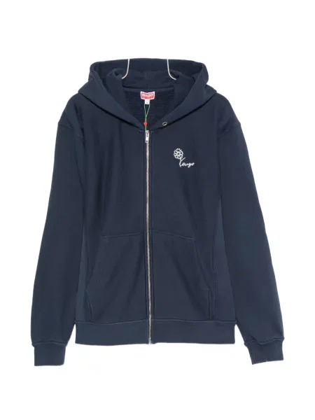 Hanorac cu glugă Kenzo cu model floral cu imagine albastru