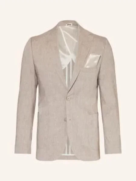 Paul Slim Fit Sako S Lněným Podkladem dk beige béžové