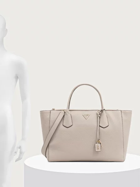 Кожаная сумка шоппер Guess
