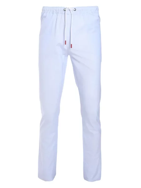 Pantaloni Kiton de catifea cord alb