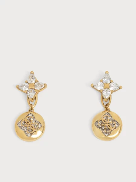 GUESS Cercei BLOOM galben auriu / auriu alb