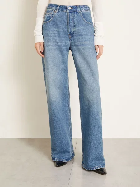Jacquemus Široké Džíny Le De-Nimes Large blue/tabac modré