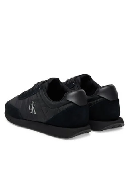 Sneakersy Calvin Klein Retro Runner Ess Mix Mat čierna