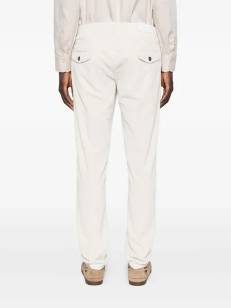 Pantaloni Eleventy de catifea cord alb