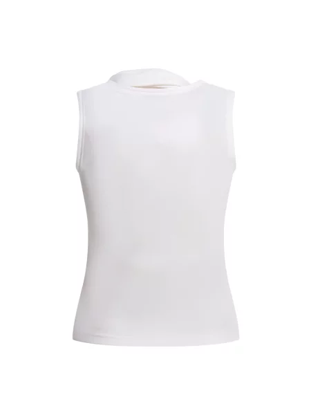 Top Ami Paris drapowany casual biały