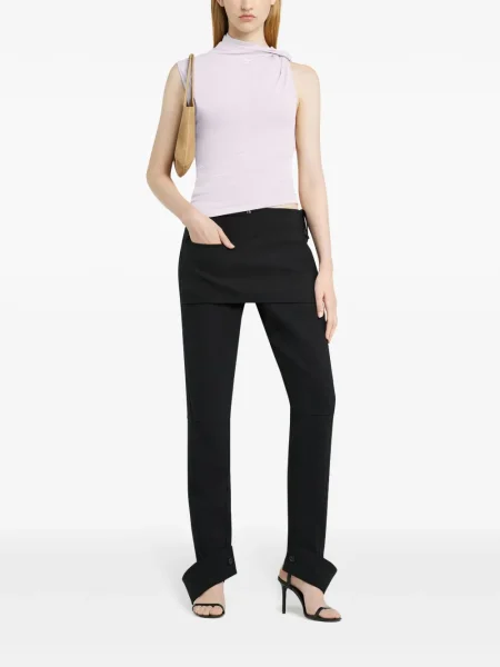 Top Courreges drapat roz