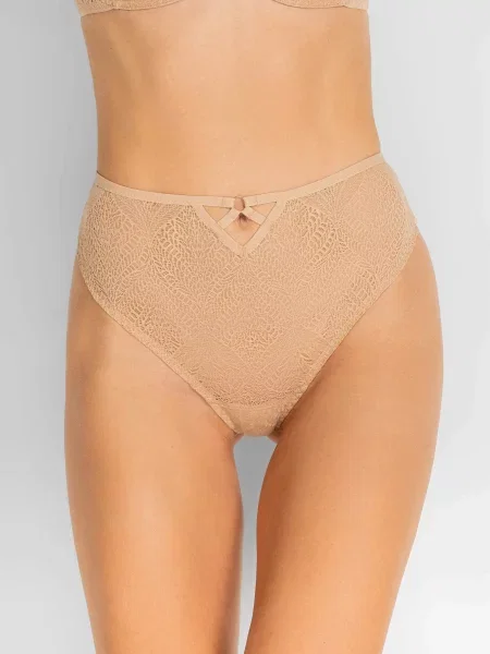 Кружевные трусики бразилиана чорні