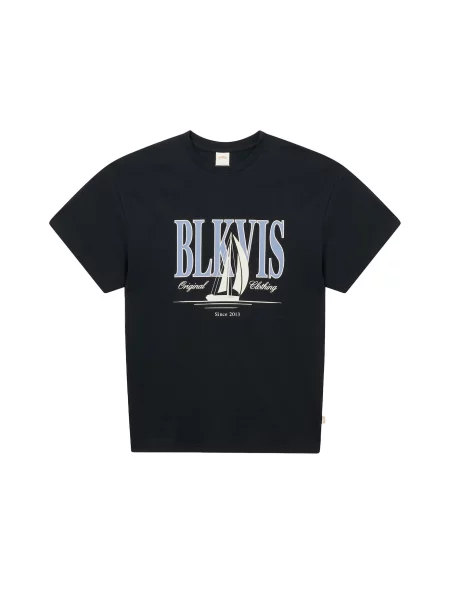 BLKVIS Tričko La Vela světlemodrá / černá bílá