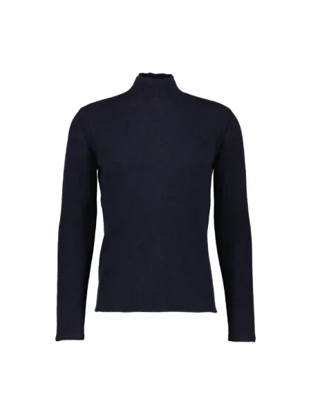 Sweter z golfem Roberto Collina niebieski