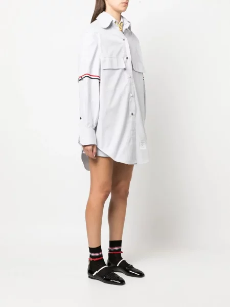 Cămașă Thom Browne cu dungi gri