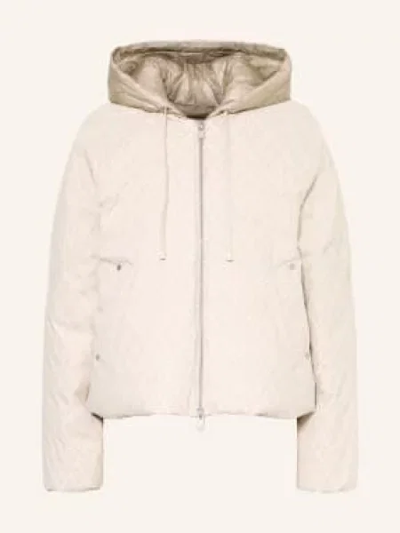 Moose Knuckles Lekka Kurtka Puchowa Tegan Z Odpinanym Kapturem grau beżowa