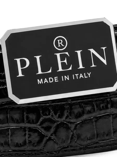 Cu centură curea Philipp Plein din piele negru