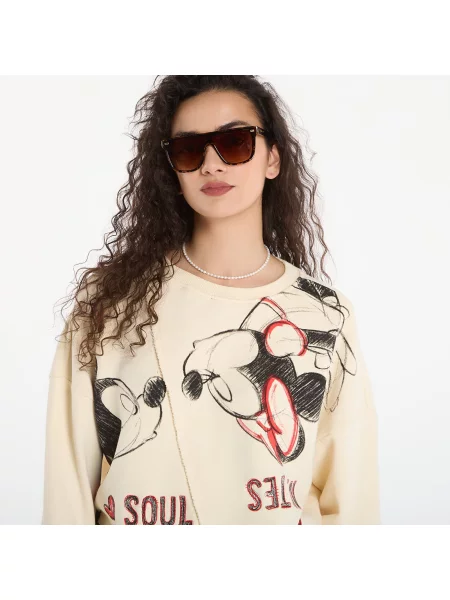 Φούτερ Desigual Sweat Muak Mickey Sweat Beige M μπεζ