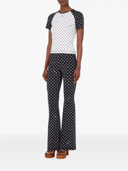 Pantaloni Love Moschino din jerseu negru