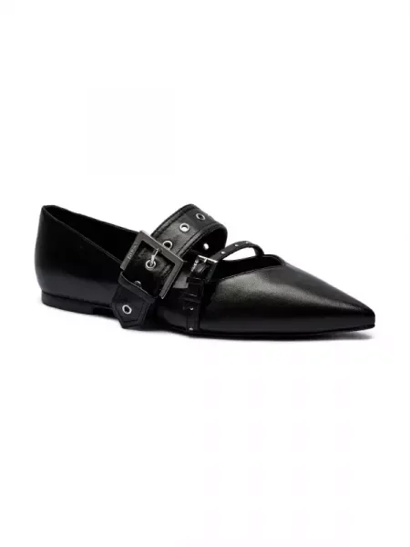 HUGO De piele balerini Maridia_Ball_BKNA negru