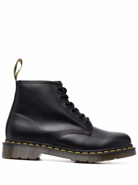 Botine Dr. Martens cu șireturi din dantelă negru