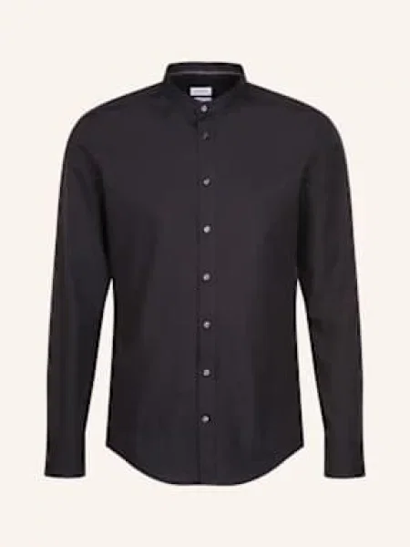 Seidensticker Koszula Biznesowa O Kroju Slim Fit schwarz czarna