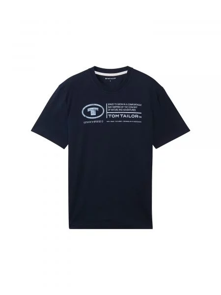 TOM TAILOR Tricou bleumarin / albastru deschis