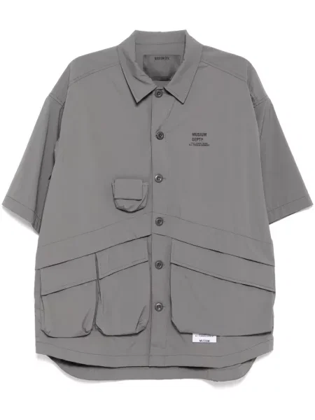 Košile Musium Div. s potiskem šedá