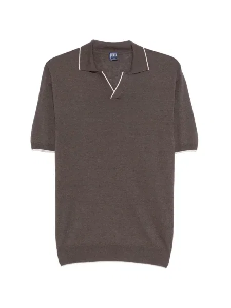 Tricou Fedeli cu decolteu în V maro