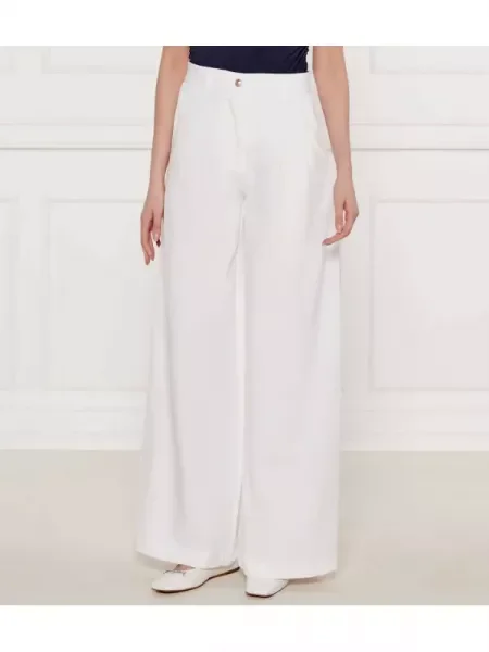 GUESS Pantaloni ANDREE | Relaxed fit alb