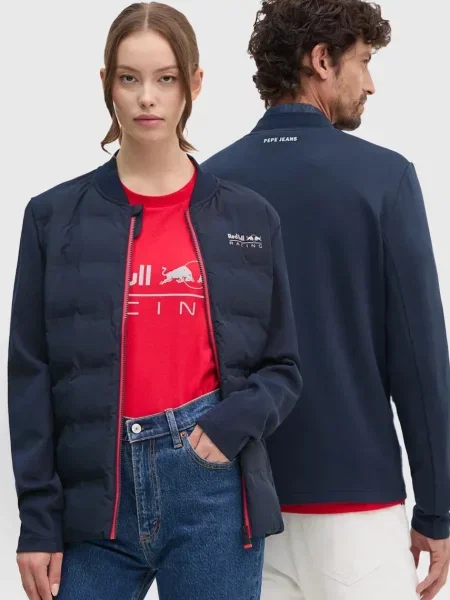 Mikina Red Bull Racing x Pepe Jeans tmavomodrá s potiskem červená