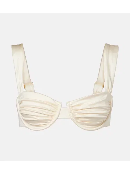 Top Montce z falbankami biały