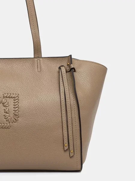 Shopperka Liu Jo z autografem skórzana zielona