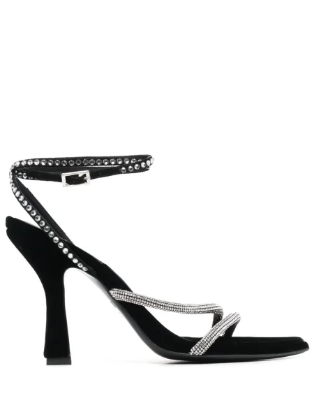 Sandale 3juin de cristal negru