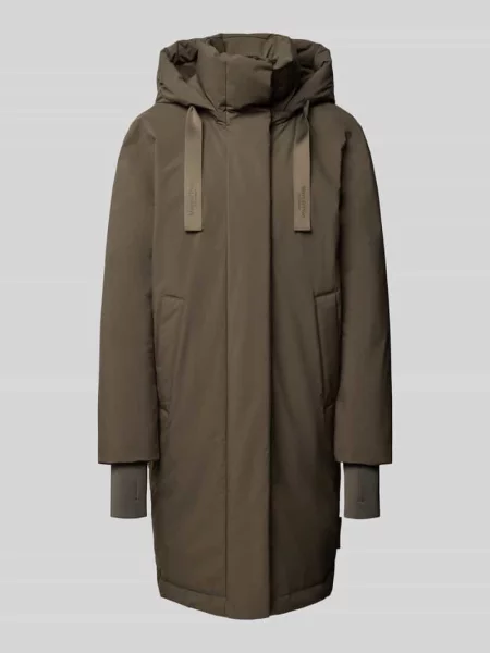 Parka o kroju relaxed fit z kołnierzem z kapturem Marc O'polo oliwkowa