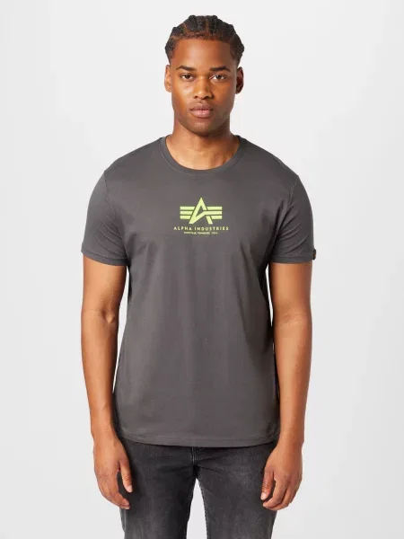 ALPHA INDUSTRIES Tricou galben neon gri