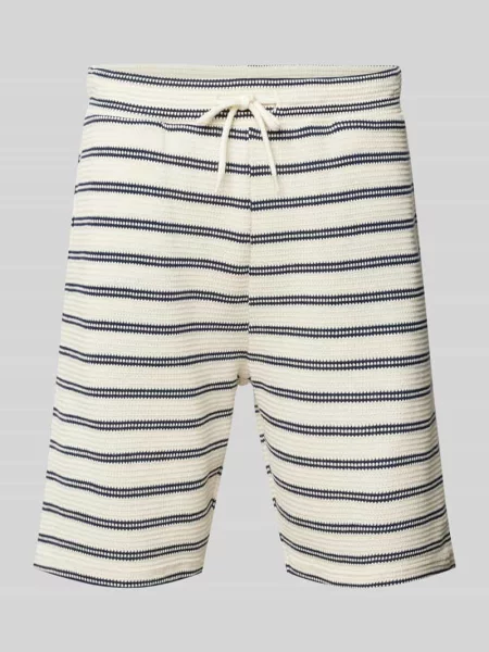 Szorty o kroju regular fit z fakturowanym wzorem model ‘IAN’ Only & Sons białe