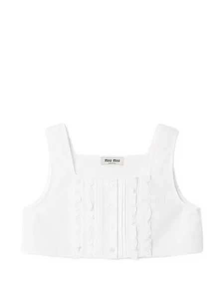 Top Miu Miu puplin bijela